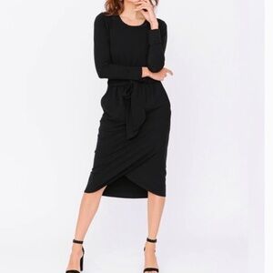 SMASH & TESS REBECCA WRAP DRESS black xxs